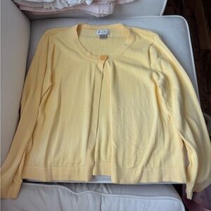 Butter yellow Button front cardigan sweater